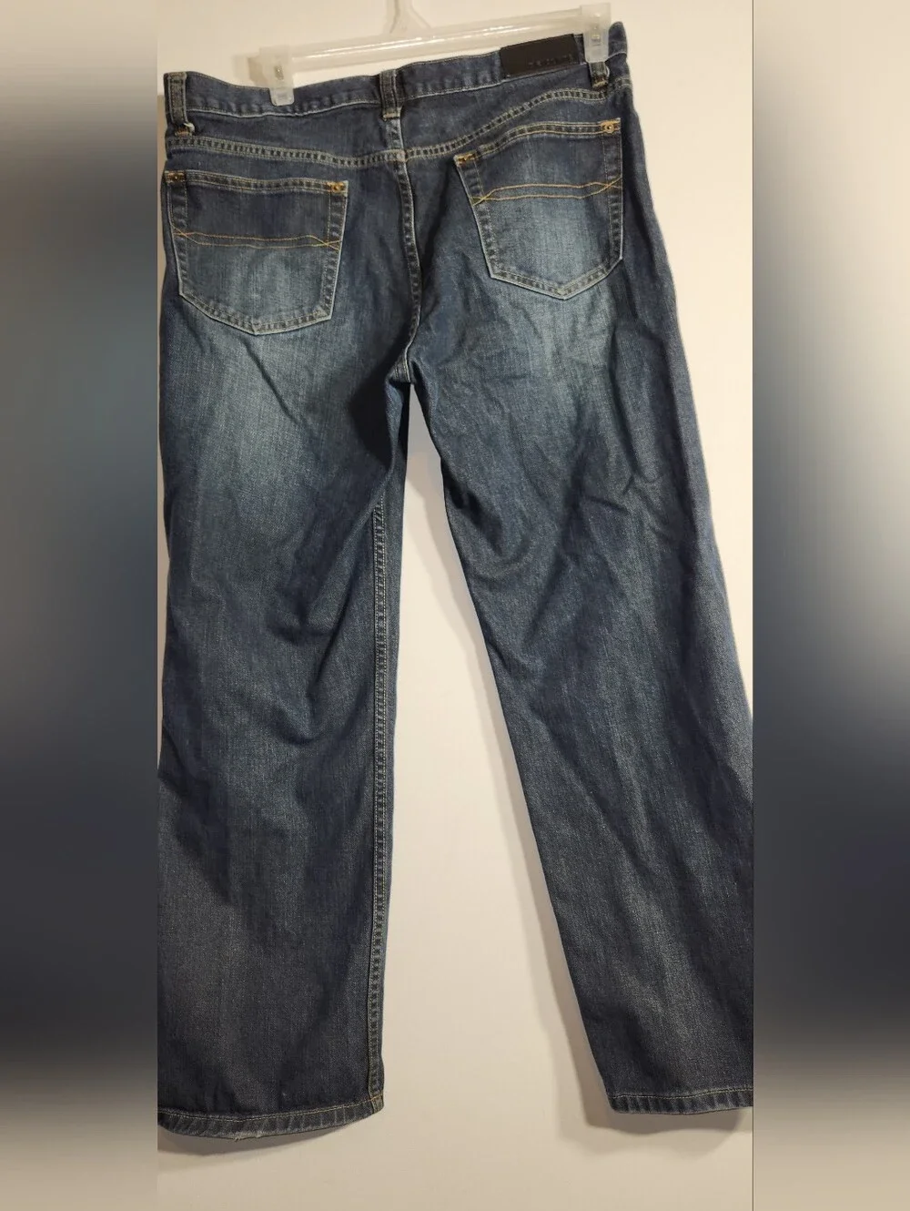 Men's Dark Blue Classic Straight Jeans Claiborne 36/30. Nice